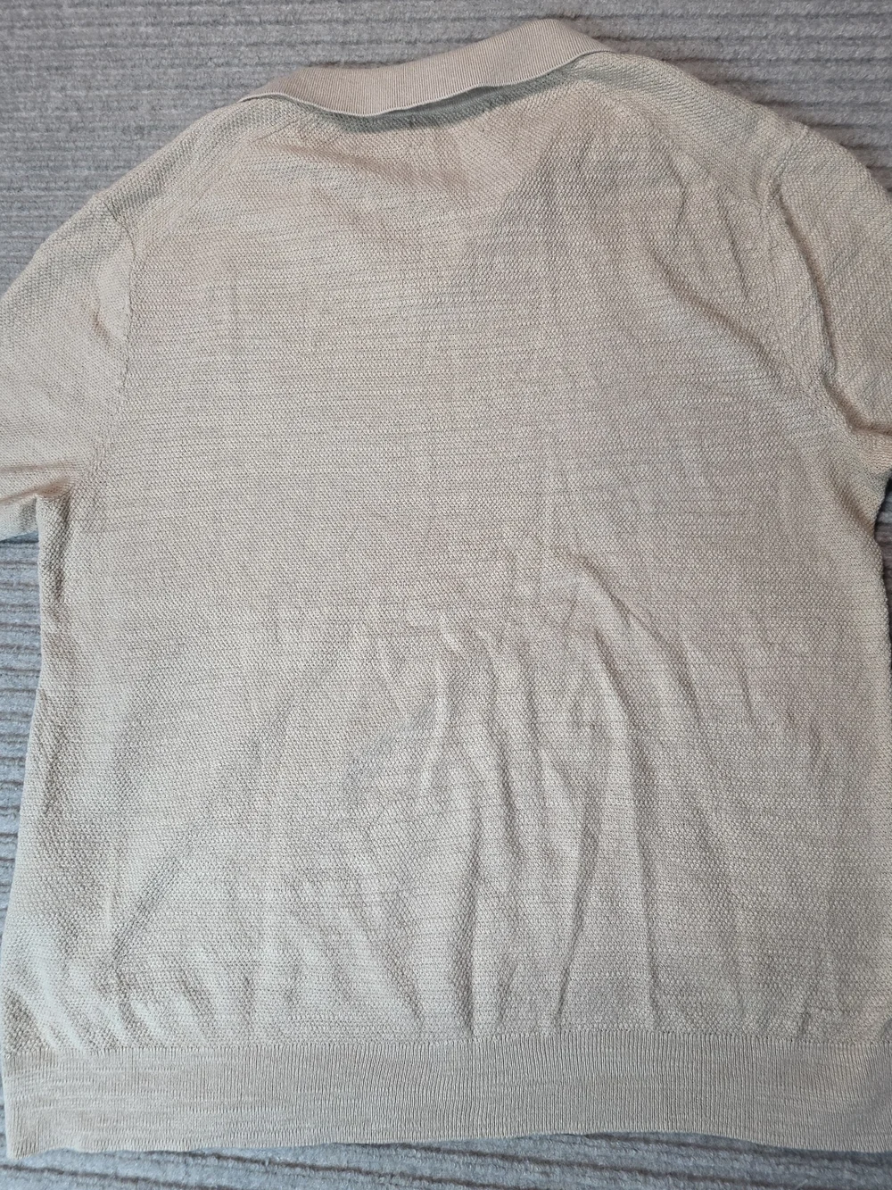 Polo Ralph Lauren Men's Cotton-Linen Johnny-Collar Sweater Tan Medium